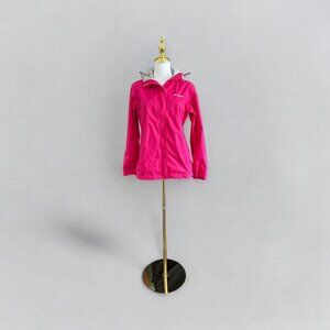Columbia Womens Omni-Tech Pink Hooded Lightweight Rain Jacket S Waterproof